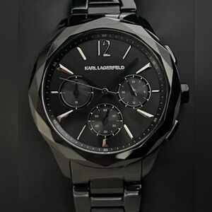 Karl Lagerfeld Optik Black IP Chronograph Watch